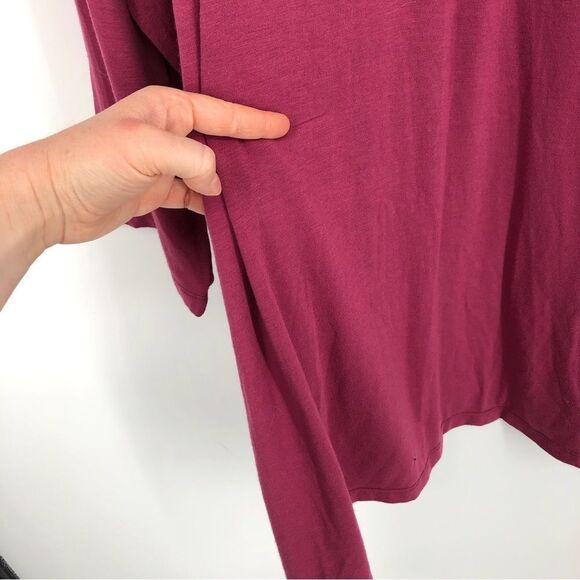 Catherines Shirt Womens 2X Pink Studded Cutout Neck 3/4 Sleeve Stretchy Comfy - Picture 7 of 11